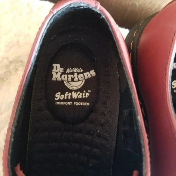 NWOT Dr. Martens 1461 Cavendish Cherry Red Temperley Dm Lite's Leather Shoes 7 - Picture 8 of 16